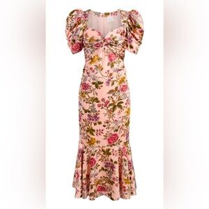 Cinq a Sept Wilma Floral Puff Sleeve Dress